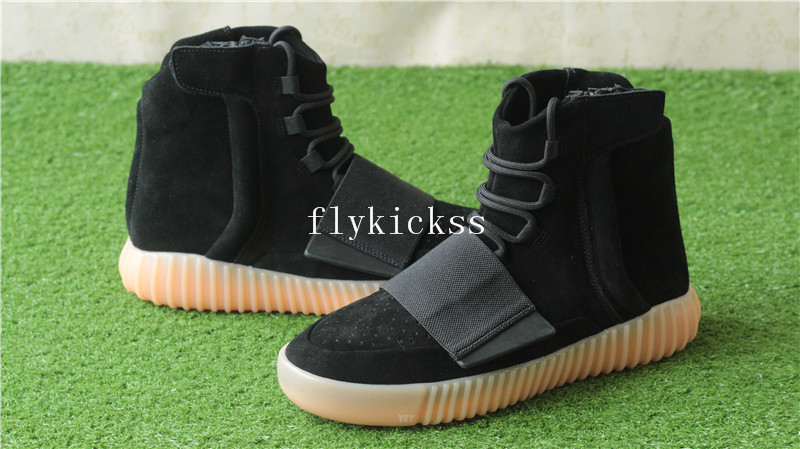 Adidas Yeezy Boost 750 Black Yellow Gum Glow Sole